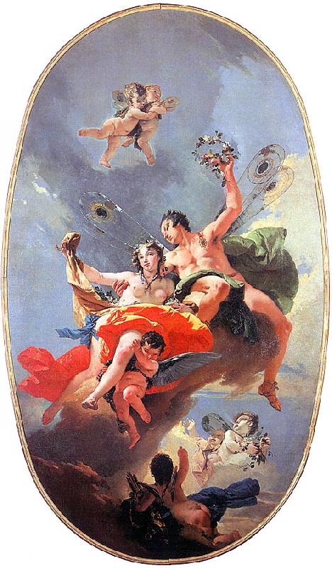 Giovanni Battista Tiepolo The Triumph of Zephyr and Flora Sweden oil painting art